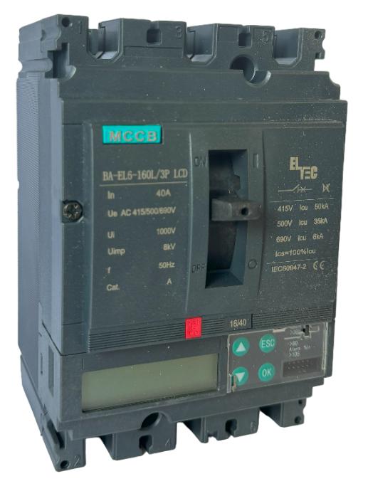  Выключатель автоматический MCCB BA-EL6-160L/3P 100А LCD (электронный Micrologic 5.0А ICU:50KA) ELTEC 1351100 фото в каталоге от BTSprom.by