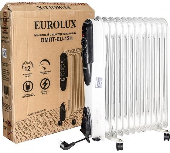 радиатор масляный 12 секц. 2500вт омпт-eu-12н eurolux 67/3/20 от BTSprom.by