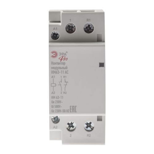  Контактор модульный КМ63-11 AC PRO NO-902-297 ЭРА Б0049162 фото в каталоге от BTSprom.by