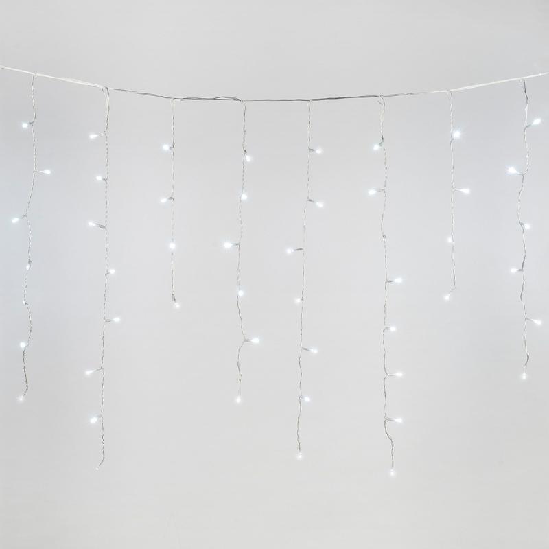 гирлянда светодиодная "бахрома" uld-b20007-480/dta/rc white ip44 20м 480led бел. с пультом провод прозр. uniel ul-00008559 от BTSprom.by