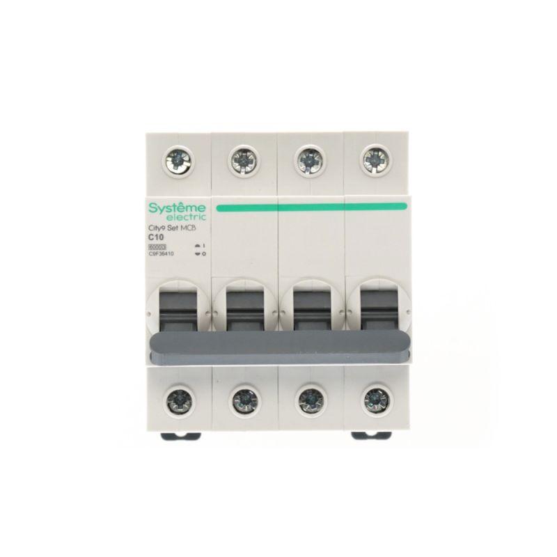  Выключатель автоматический 4п City9 Set (АВ) С 10А 6кА 400В SE C9F36410 фото в каталоге от BTSprom.by