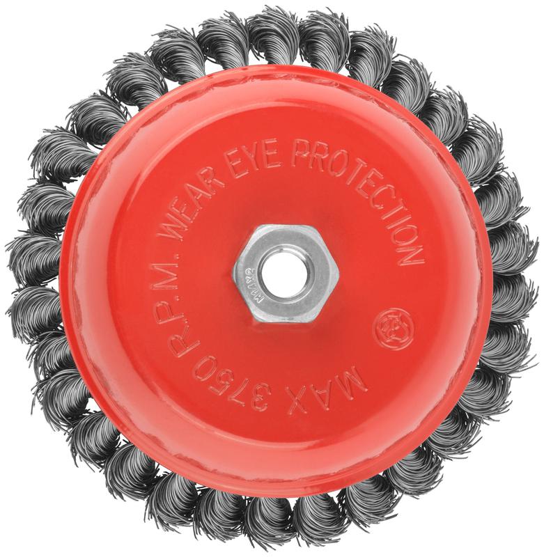  Корщетка чашечная гайка М14 стальная витая проволока 150мм КУРС 39045 фото в каталоге от BTSprom.by