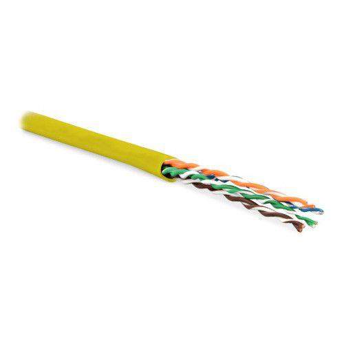 кабель витая пара неэкранир. u/utp кат.5e 4 пары 24 awg мж patch pvc -20град.c-+75град.c uutp4-c5e-p24-in-pvc-yl-100 желт. (уп.100м) hyperline 444290 от BTSprom.by