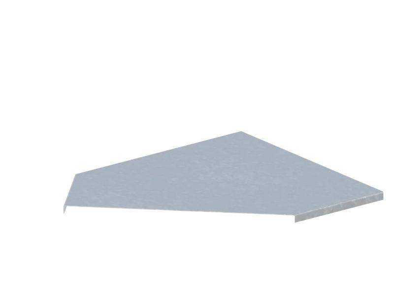 Крышка для угла горизонтального 135град. осн.400 сталь 0.7мм ЛМсК-135Г цУТ2.5 оцинк. СОЭМИ Н0122440116 от BTSprom.by