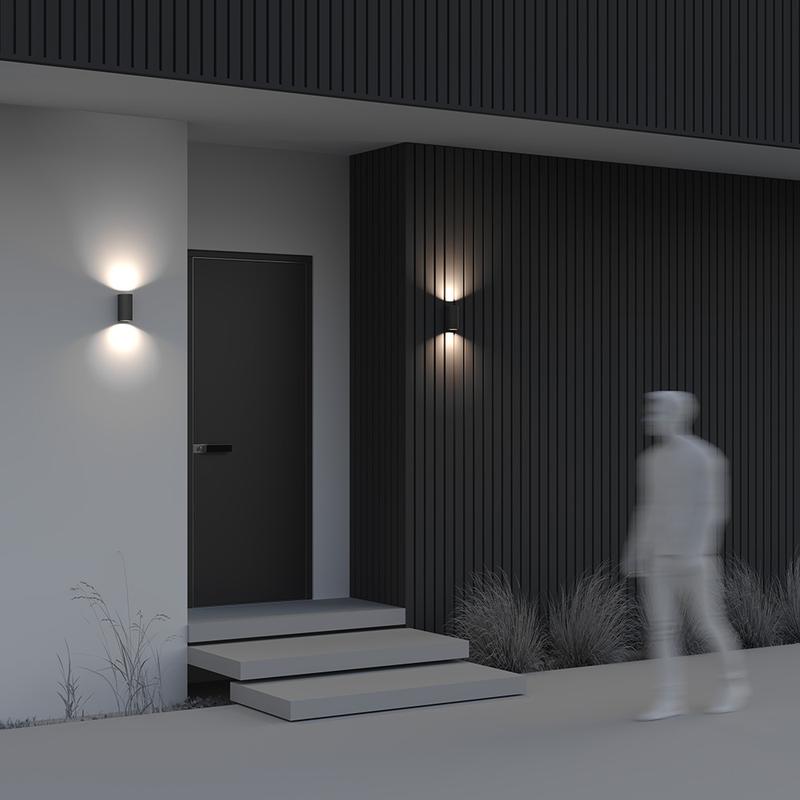  Светильник Slat 2х10Вт GU10 IP54 бра настен. Maytoni O044WL-02B фото в каталоге от BTSprom.by