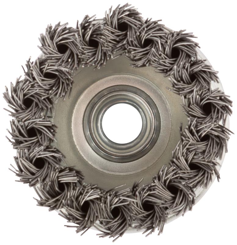  Корщетка-чашка гайка М14 стальная витая проволока с бандажом профи 65мм FIT 39506 фото в каталоге от BTSprom.by