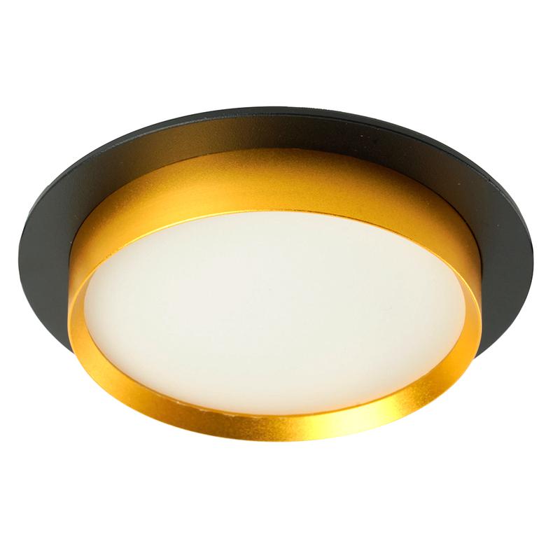 светильник потолочный встраиваемый 15вт 230в gx53 черн. + зол. круг без лампы dl507 feron 51356 от BTSprom.by