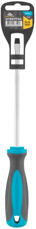  Отвертка CrV сталь прорезиненная ручка SL6х150мм MOS 53710М фото в каталоге от BTSprom.by