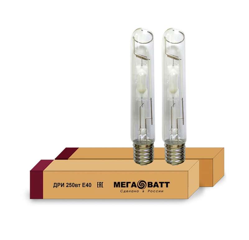 лампа газоразрядная металлогалогенная дри 250/4000к e40 (25) мегаватт 02966 от BTSprom.by