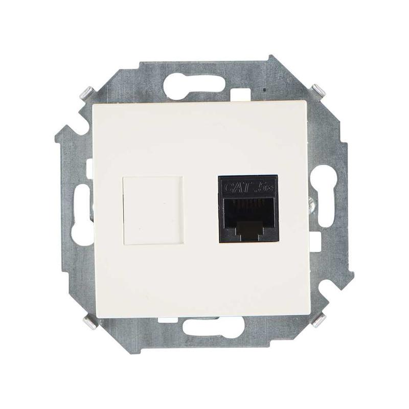 розетка компьютерная simon 15 rj45 кат.5e amp механизм сл. кость simon 1591551-031 от BTSprom.by