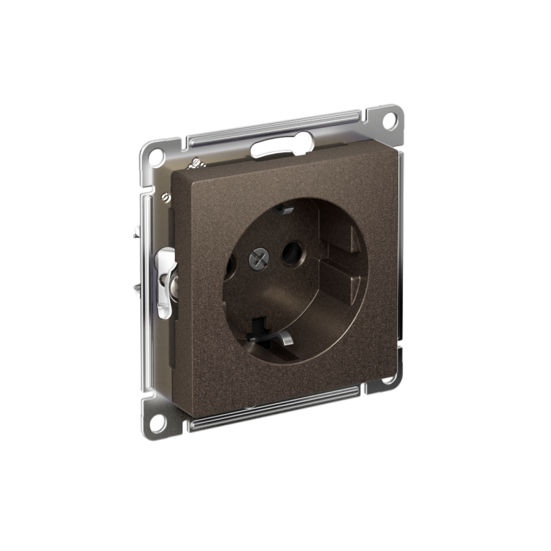 розетка atlasdesign 16а с заземл. быстрозажим. клем. механизм мокко se atn000643s от BTSprom.by