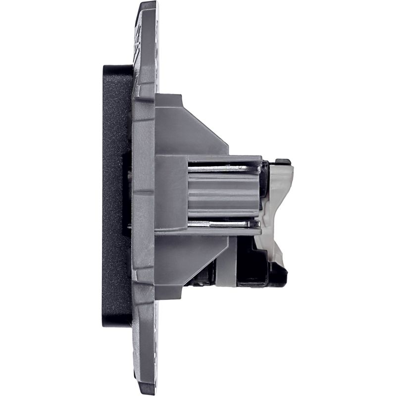  Розетка компьютерная Inspiria RJ45 кат.5E UTP антрацит IEK 673828 фото в каталоге от BTSprom.by