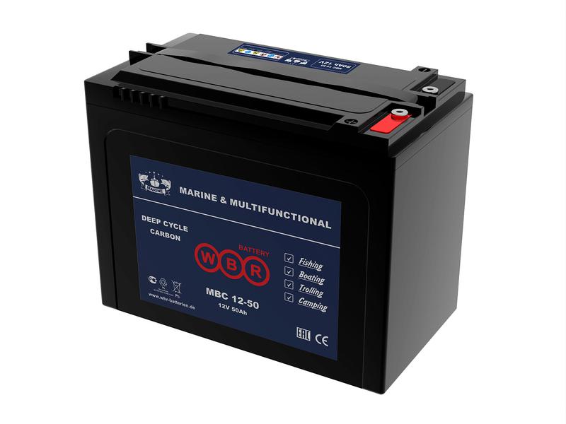 аккумулятор тяговый лодочный карбоновый 12в 50а.ч wbr mbc12-50 wbr от BTSprom.by