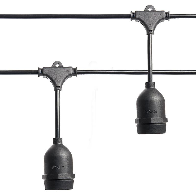 гирлянда 230в 50 e27 черн. шаг 50см ip 65 25м +1.5м шнур cl50-25-1 (уп.25м) feron 41866 от BTSprom.by