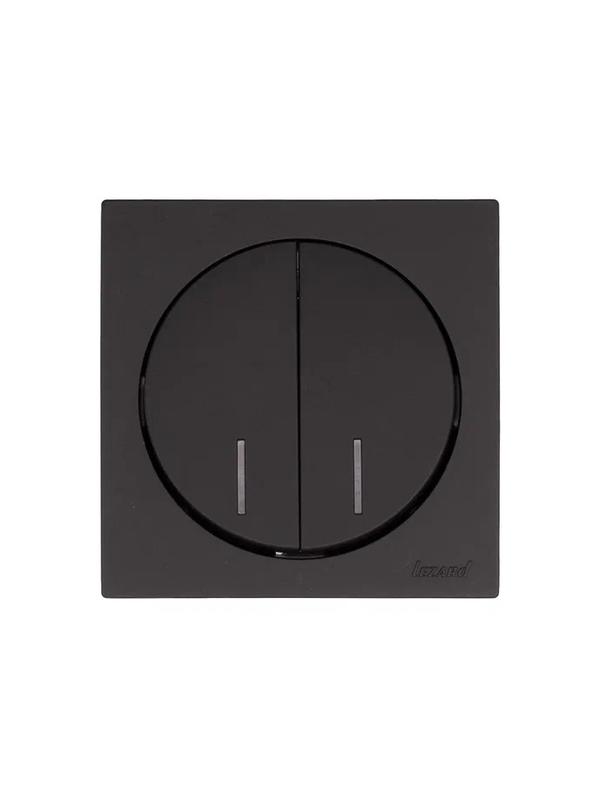  Выключатель 2-кл. СП OSEN 10А IP20 с подсветкой механизм черн. бархат LEZARD 743-4288-112 фото в каталоге от BTSprom.by