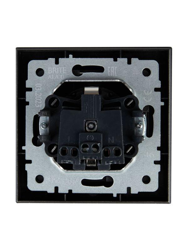  Розетка СП BRITE РСР14-1-0-БрС 16А в сборе с заземл. защ. шторки сталь IEK BR-R14-16-K46-F фото в каталоге от BTSprom.by