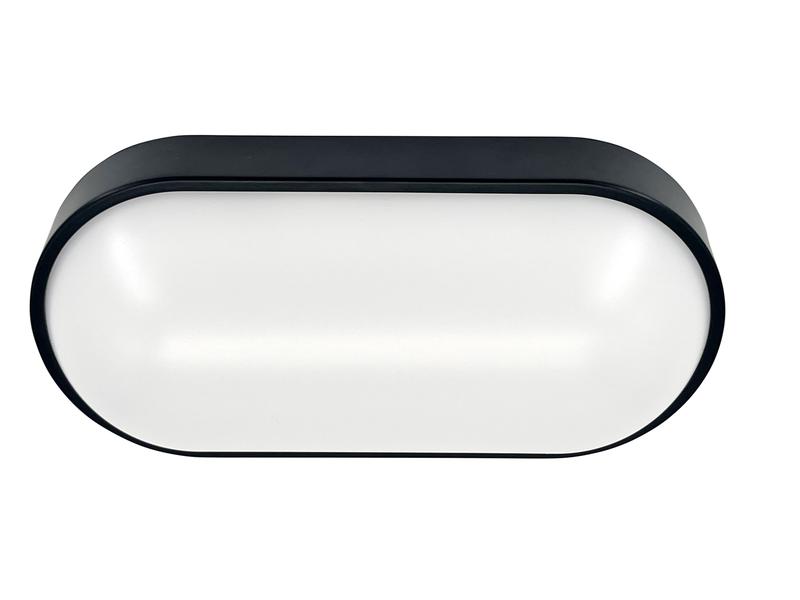 светильник светодиодный wp 15 c 12w op 840 w10l22 bk 220х106х60мм 12вт 4000к ip65 жкх овал. пылевлагозащ. черн. русский свет 15071524501 от BTSprom.by