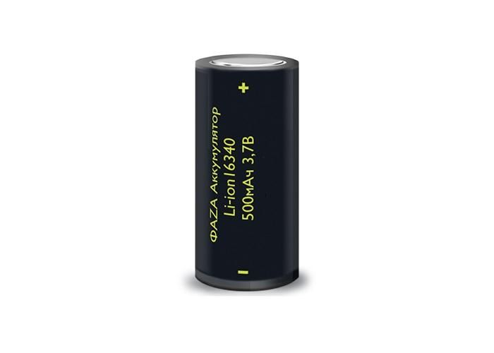 аккумулятор 16340 3.7в li-ion 500ма.ч без платы защиты фаzа 5039056 от BTSprom.by