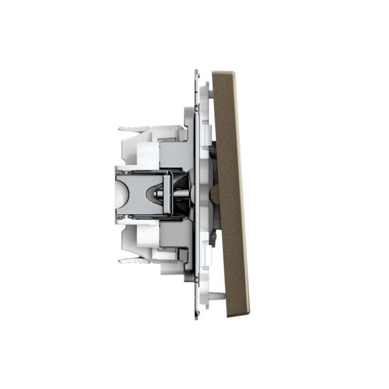  Выключатель для жалюзи 2-кл. ArtGallery 2х (сх. 4) 10А быстрозажим. клем. механизм мокко SE GAL000619S фото в каталоге от BTSprom.by