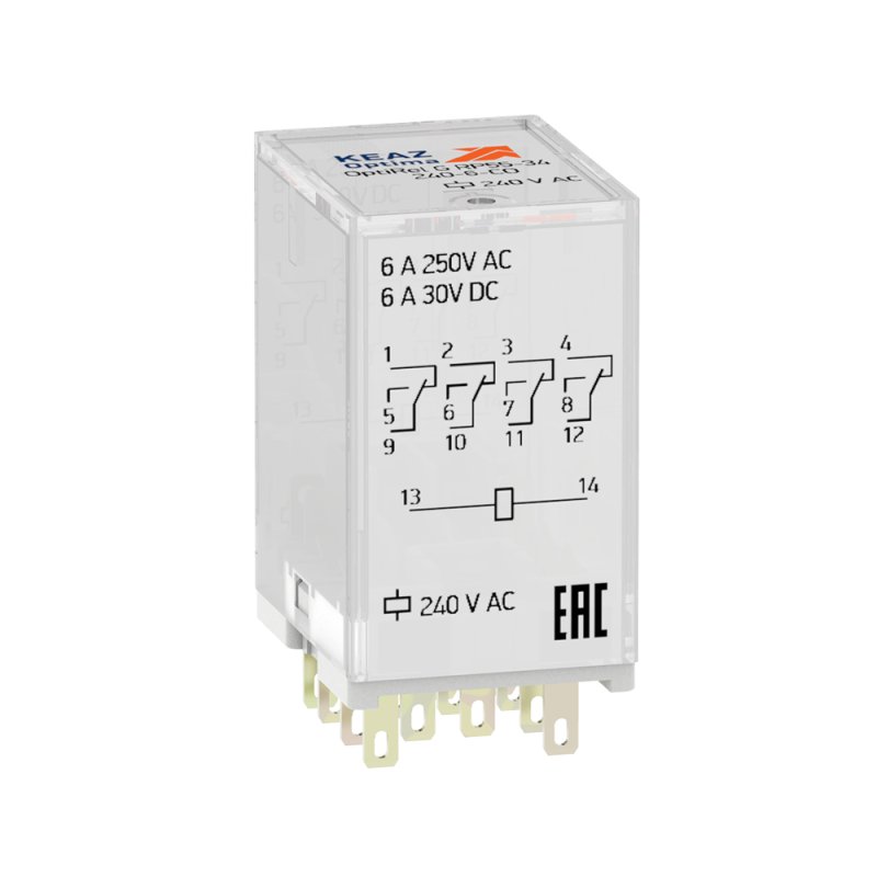 реле промежуточное optirel g rp55-34-110-6-co/ti кэаз 281110 от BTSprom.by