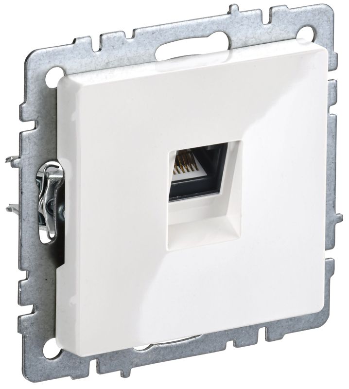 розетка компьютерная сп rj45 кат.6 brite рк11-брб механизм бел. iek br-k10-2-k01 от BTSprom.by
