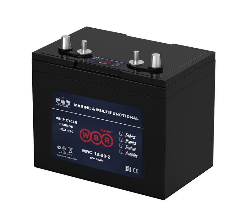 аккумулятор тяговый лодочный карбоновый 12в 90а.ч wbr mbc12-90-2 wbr от BTSprom.by