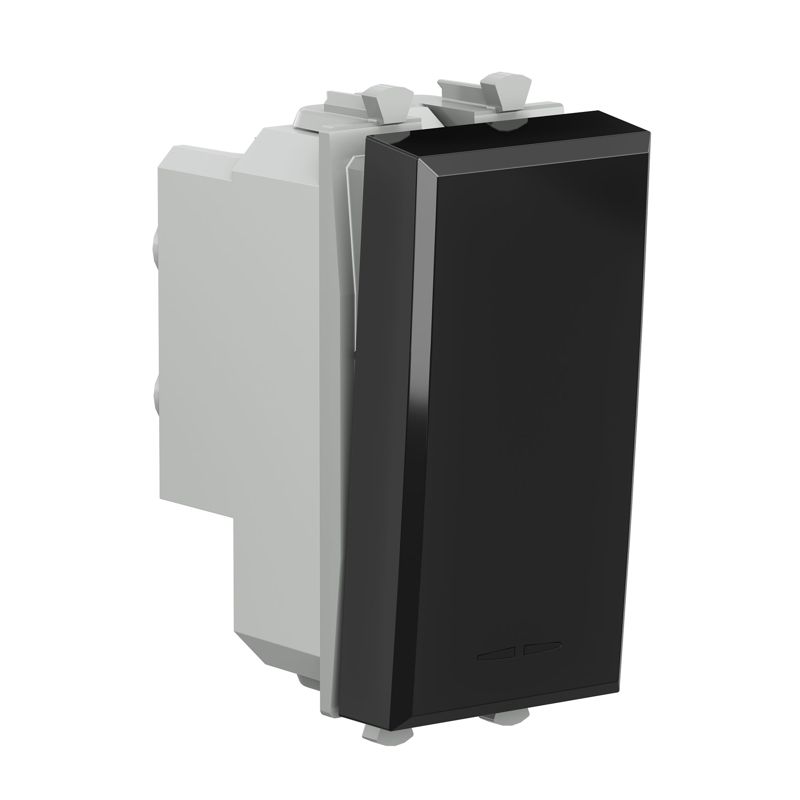  Выключатель модульный 1-кл. 2п 1мод. Avanti "Черный квадрат" DKC 4402221 фото в каталоге от BTSprom.by