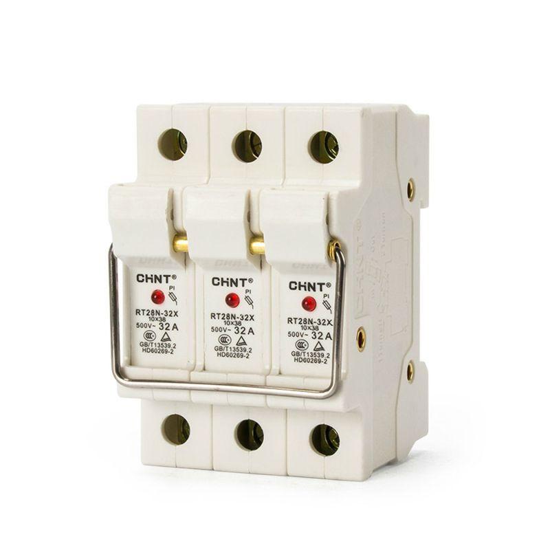 держатель плавких вставок с индикацией rt28n-32x 10х38 3п chint 520488 от BTSprom.by
