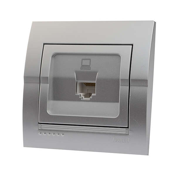 розетка компьютерная сп deriy rj45 серебр. метал. lezard 702-2828-139 от BTSprom.by