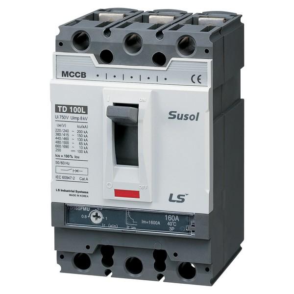 выключатель автоматический 3п 3т 63а 50ка td100n fmu ls electric 0102009400 от BTSprom.by