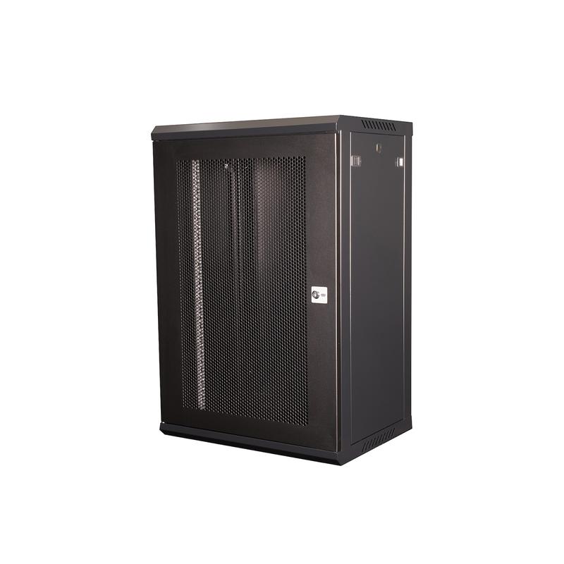 шкаф телекоммуникационный настен. 19дюйм 18u 901х600х450мм дверь перфорация черн. datarex dr-655001 от BTSprom.by