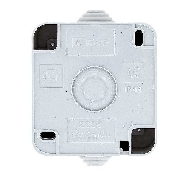  Розетка 1-м ОП Прага 16А IP44 с заземл. бел. EKF EKR16-028-10-44 фото в каталоге от BTSprom.by