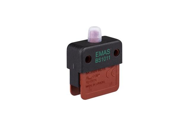 выключатель-мини мгновенного действия (1нз) с колпачком emas bs1011e от BTSprom.by
