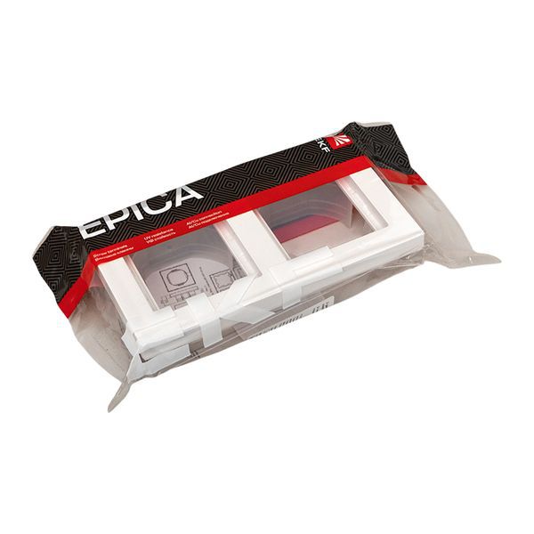  Рамка 2-м Эпика IP44 пластик бел. EKF UP1-FPW-02-44 фото в каталоге от BTSprom.by