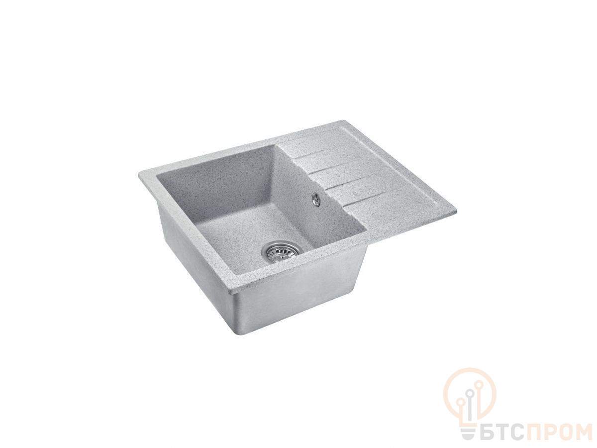  Мойка кухонная из искусственного камня BEST серый 640х500 мм, AV Engineering фото в каталоге от BTSprom.by