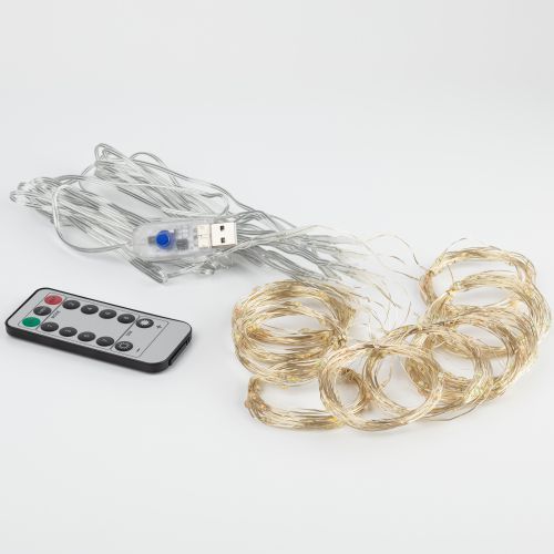  Гирлянда светодиодная "Занавес" 3х3м 300LED тепл. бел. IP20 220В с пультом USB Эра Б0056000 фото в каталоге от BTSprom.by
