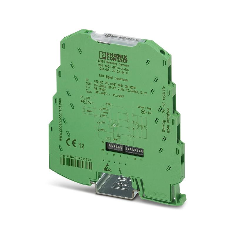 преобразователь измерительный с термометром сопротивления mini mcr-rtd-ui-nc phoenix contact 2902849 от BTSprom.by