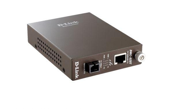 медиаконвертер dmc-920t/b10a 1х10/100base-tx 1х100base-fx sc тх:1550нм rx:1310нм 20км d-link 1110364 от BTSprom.by