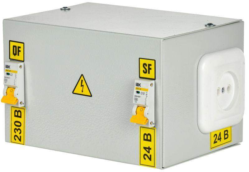 ящик с понижающим трансформатором ятп 0.25 220/24в (2 авт. выкл.) iek mtt12-024-0250 от BTSprom.by