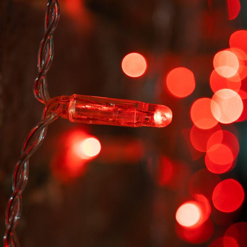  Гирлянда светодиодная "Светодиодный Дождь" 2х1.5м 192LED красн. 30Вт 230В IP65 постоян. свечение провод прозр. Neon-Night 235-302-6 фото в каталоге от BTSprom.by