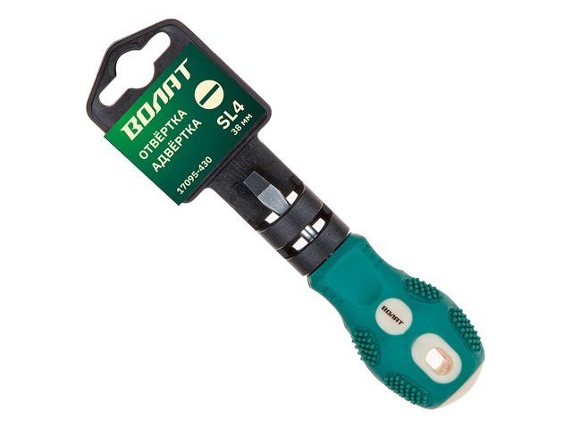 отвертка "-" 4,0х 38мм sl волат ("бочка", шлицевая slotted, двухкомп. рукоятка anti-slip) 17095-430 от BTSprom.by