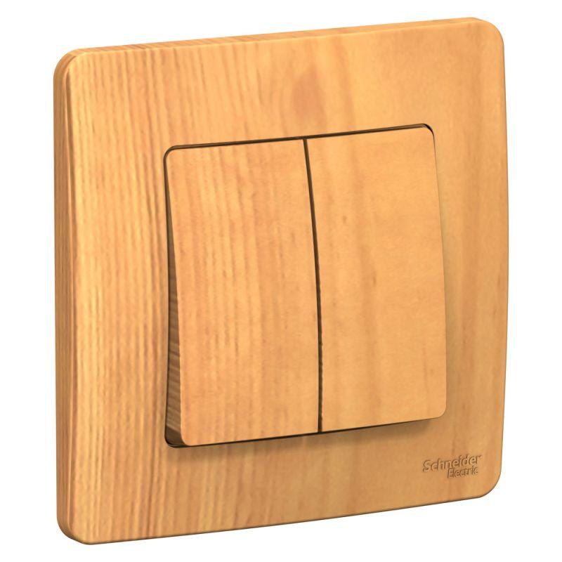  Переключатель проходной 2-кл. СП Blanca 10А IP20 (сх. 6+6) 250В ясень SE BLNVS106605 фото в каталоге от BTSprom.by