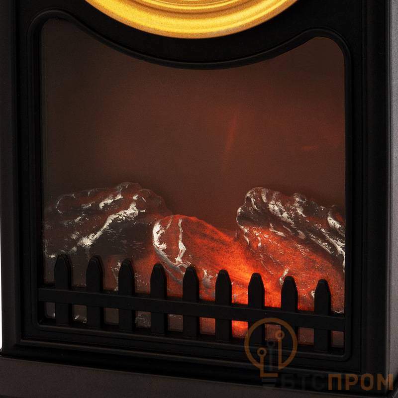  Светодиодный камин Старинные часы с эффектом живого огня 14,7x11,7х25 см, черный с USB фото в каталоге от BTSprom.by