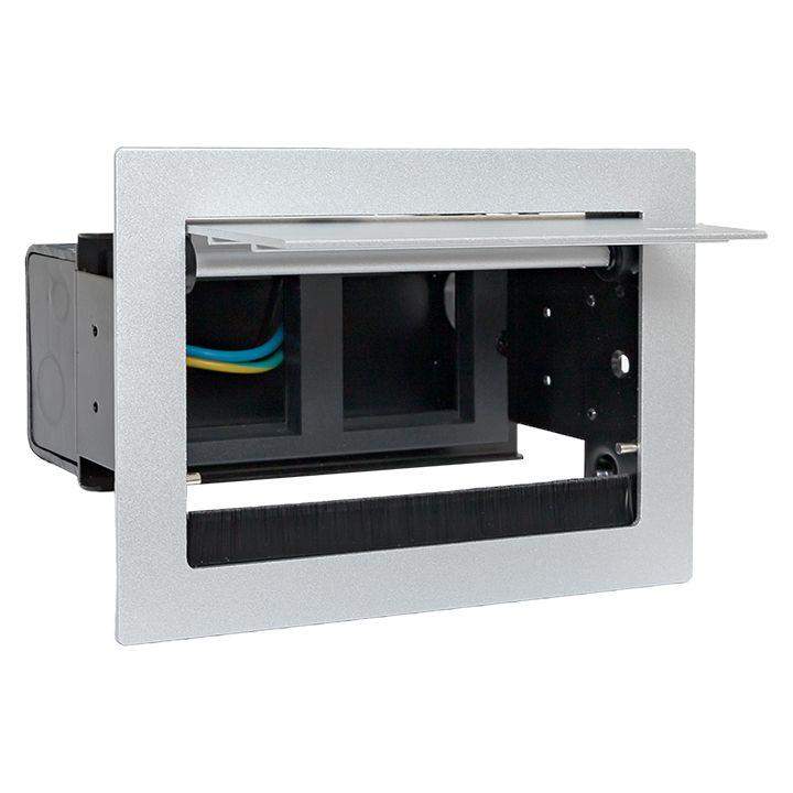 Лючок встраиваемый настольный 4 модуля C-Line EKF cl-vnl-4-s фото в каталоге от BTSprom.by  Лючок встраиваемый настольный 4 модуля C-Line EKF cl-vnl-4-s фото в каталоге от BTSprom.by