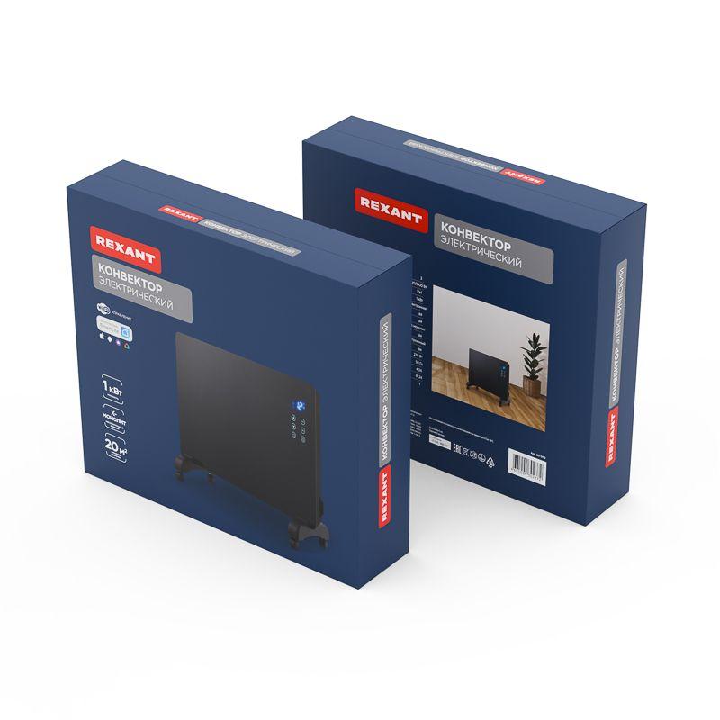  Конвектор электрический с электронным термостатом 1кВт Х-нагревательный элемент Wi-Fi Rexant 60-0112 фото в каталоге от BTSprom.by