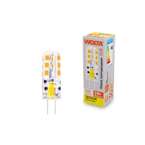 лампа светодиодная 3вт 3000к g4 wolta wstd-jc-12v3w3kg4-s от BTSprom.by