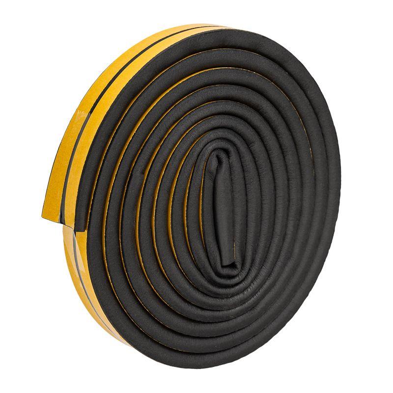 уплотнитель самоклеящийся d-профиль 12х10мм для зазоров 6-9.5мм черн. (уп.6м) proconnect 70-0634 от BTSprom.by