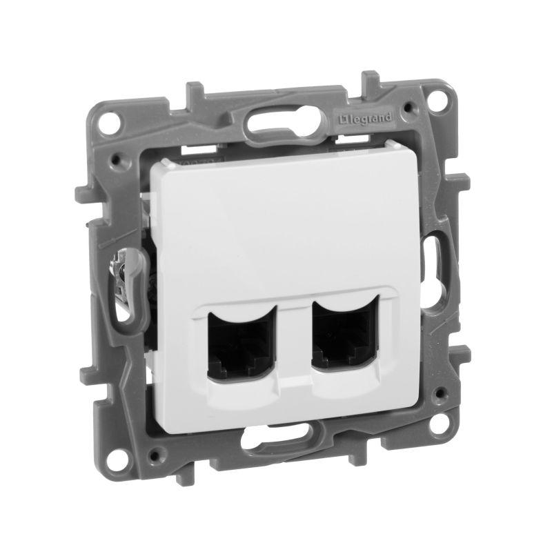 розетка компьютерная 2-м сп etika rj45 кат.5e utp механизм бел. iek 672255 от BTSprom.by