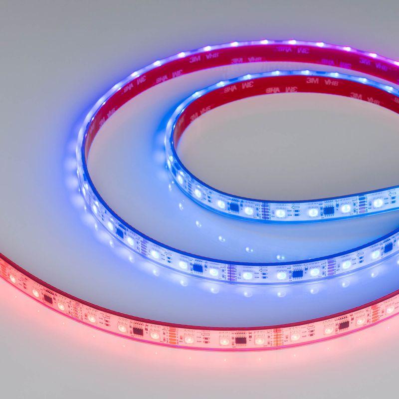лента светодиодная dmx-ps-b60-12mm 12v rgb-px3 14вт/м ip67 5060 герметичная бегущий огонь (уп.5м) arlight 039605 от BTSprom.by