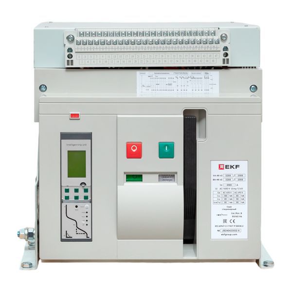  Выключатель автоматический 3п 3200/2500А 100кА ВА-45 стац. v2 EKF mccb45-3200-2500-v2 фото в каталоге от BTSprom.by